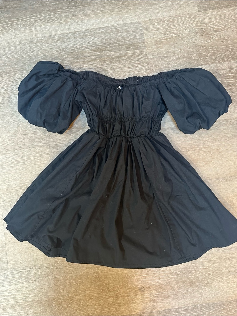 Abercrombie & Fitch Puff Sleeve Off Shoulder Mini Dress - Picture 8 of 8